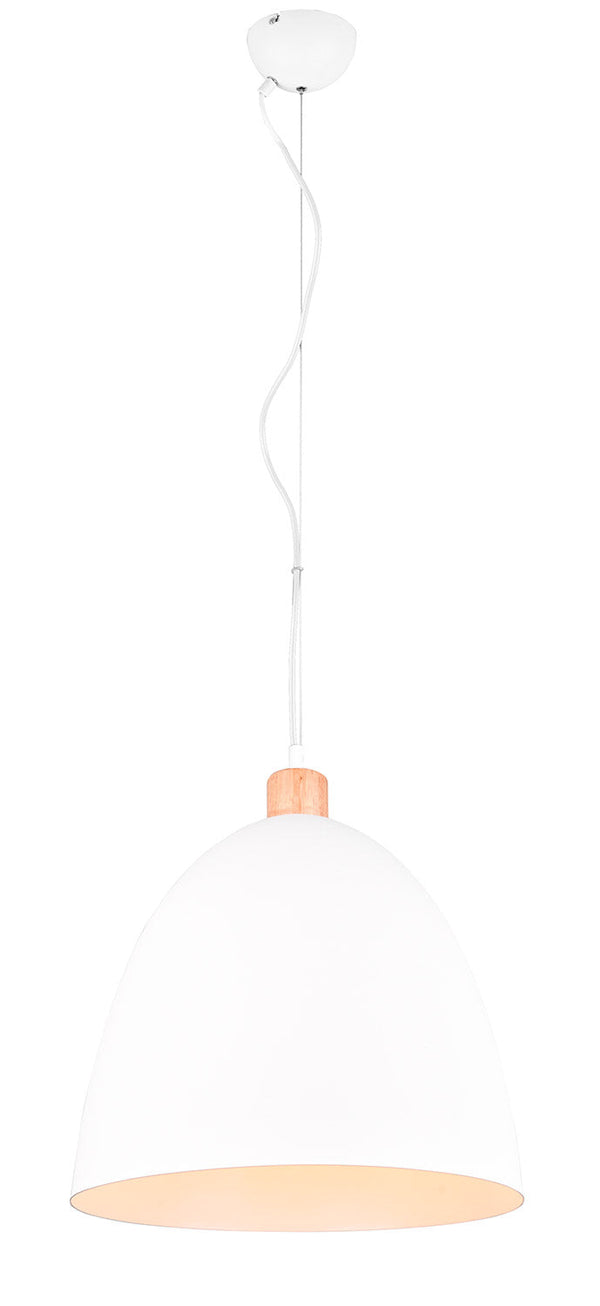 online Lampada a Sospensione da Interno Attacco E27 in Metallo Bianco Opaco