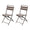 Set 2 Sedie Pieghevoli da Giardino 44x54x85 cm in Ferro Bronzo