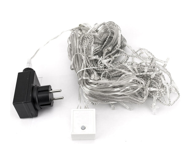 acquista Tenda Luminosa Natalizia 120 LED 5x0,6m 4W Bianco Ghiaccio