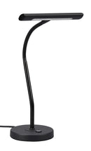 Lampada da Tavolo da Interno a LED in Metallo Nero Opaco