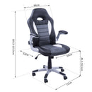 Sedia Poltrona Dirigenziale da Gaming Grigio e Nero 