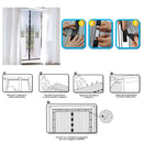 Tenda Zanzariera Magnetica 16 Magneti 120x230 cm per Porte e Finestre Ranieri Nera