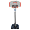 Canestro da Basket Esterno Altezza Allungabile 200-305 cm Nero 