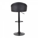 Set 2 Sgabelli 51x44x60/80 cm in Similpelle Base Nera Nero