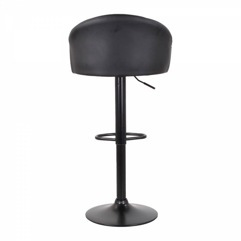 Set 2 Sgabelli 51x44x60/80 cm in Similpelle Base Nera Nero