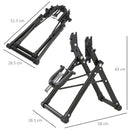 Cavalletto Pieghevole per Manutenzione Ruote Bici da 20-29' 58x28.5x43 cm Nero