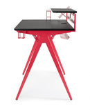 Scrivania Gaming 135,5x60x95 cm Gaming in MDF Rosso-Nero