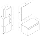 Mobile da Bagno sospeso Ibiza 15 Bianco Opaco e Tabacco Scuro TFT