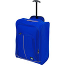 Trolley Cabina Morbido Bagaglio a Mano 35x20x50 cm con Maniglia Telescopica Blu      