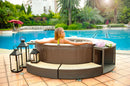 Mobiletto SPA Scalino per Vasca Idromassaggio Rotonde 70x30x20 cm Grigio