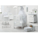 Lettino Culla in Legno Italbaby Happy Family con Strass Bianco