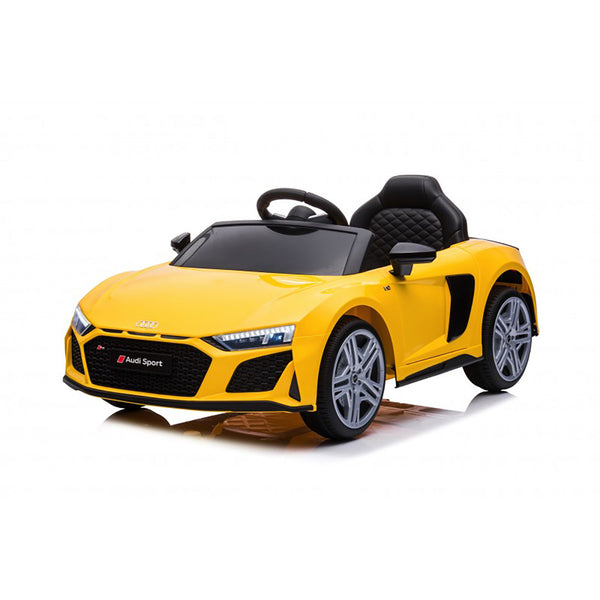 Macchina Elettrica per Bambini 12V Licenza Ufficiale Audi R8 New Spyder con Telecomando e Sedile in pelle Giallo sconto
