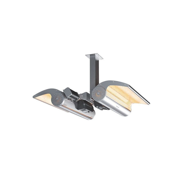sconto Stufa Elettrica ad Infrarossi da Soffitto 60x40x74 cm 4000W Sined Grigio