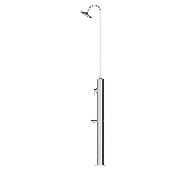 Doccia da Giardino Miscelatore e Lavapiedi ATI Docce Minijet-M Inox Anodizzato sconto
