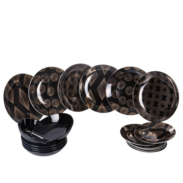 online Servizio Piatti 18 Pezzi in Porcellana e Gres VdE Tivoli 1996 Mondrian