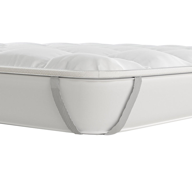 Topper Trapuntato 300 gr/mq con Elastici Fancy Bianco Varie Misure