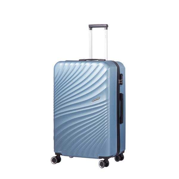 prezzo Trolley Valigia Grande Rigido 4 Ruote con Combinazione in ABS Ravizzoni Amalfi Blu Acciaio