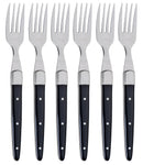 Set 6 Forchette in Acciaio Manico in Plastica Kiki Nero