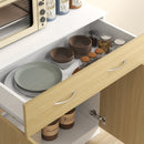 Credenza per Cucina con Armadietti a 2 Ante 80x40x180 cm Colore Legno  