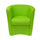 Poltrona Adda 75x66x76 cm in Similpelle verde acido