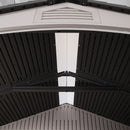 Casetta Box da Giardino Porta Utensili 204x132 cm in Polietilene Grigio