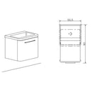 Mobile Lavatoio 50,5x50,5x87 cm 2 Cassetti Montegrappa Novella Dipiù Bianco