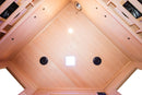 Sauna Finlandese ad Infrarossi 3/4 Posti 150x150 cm H190 in Legno di Abete Apollon 3C