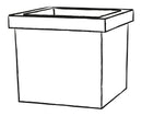 Vaso in Resina Tulli Quadro Liscio Classic Antracite Varie Misure