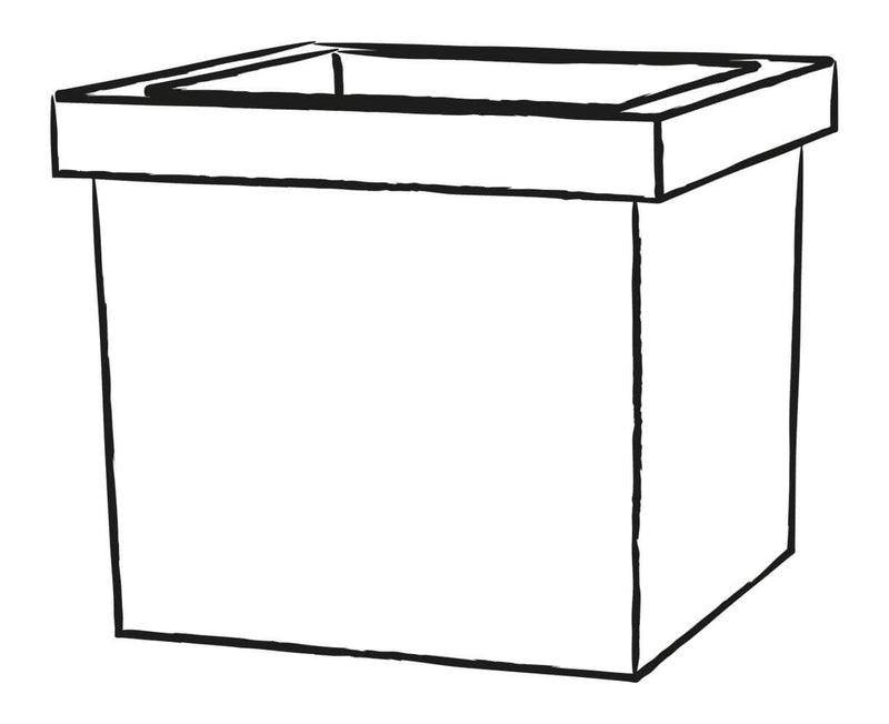 Vaso in Resina Tulli Quadro Liscio Classic Anticato Varie Misure