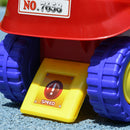 Macchina Cavalcabile per Bambini 18-36 Mesi 49x24x42 cm a Spinta Manuale a Forma di Camion dei Pompieri in PP e Metallo Rosso      