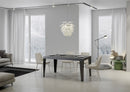  Tavolo Allungabile 140-400x90x77 cm Flame Premium Cemento Telaio Antracite