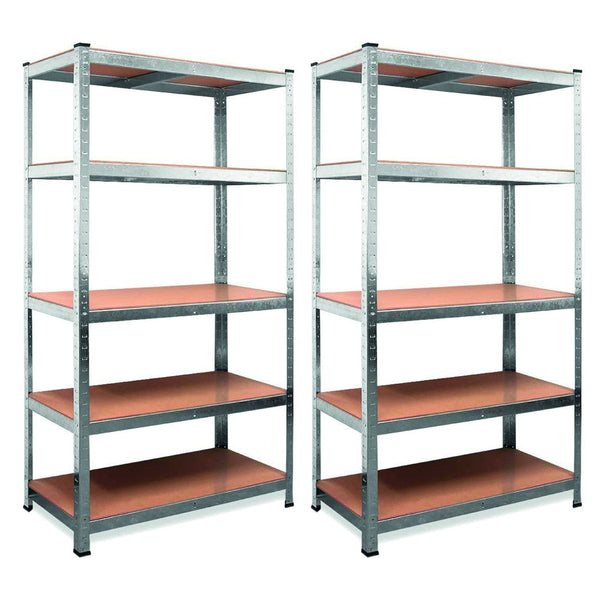 Set 2 Scaffalature Modulari 180x90x40 cm 5 Ripiani max 875 Kg in Metallo e MDF prezzo
