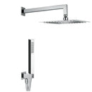 Kit Soffione Doccia Quadrato 2 Vie 30x30 cm in Acciaio Inox Rondò 30