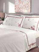 Set Lenzuola Matrimoniale Sopra Sotto e Federe con Stampa Garrini Sophie Rosa