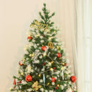 Albero di Natale Artificiale Innevato 210 cm 1172 Rami con Bacche Rosse  Pino Verde