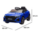 Macchina Elettrica per Bambini 12V Licenza Ufficiale Audi SQ8 E-Tron con Telecomando e Sedile Pelle Blu