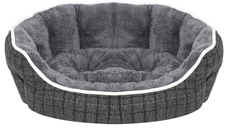 Cuccia per Cani e Gatti in Poliestere Scotland Grigio Scuro Varie Misure