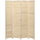 Paravento Separè 4 Ante H170 cm in Legno e Bambù Marrone