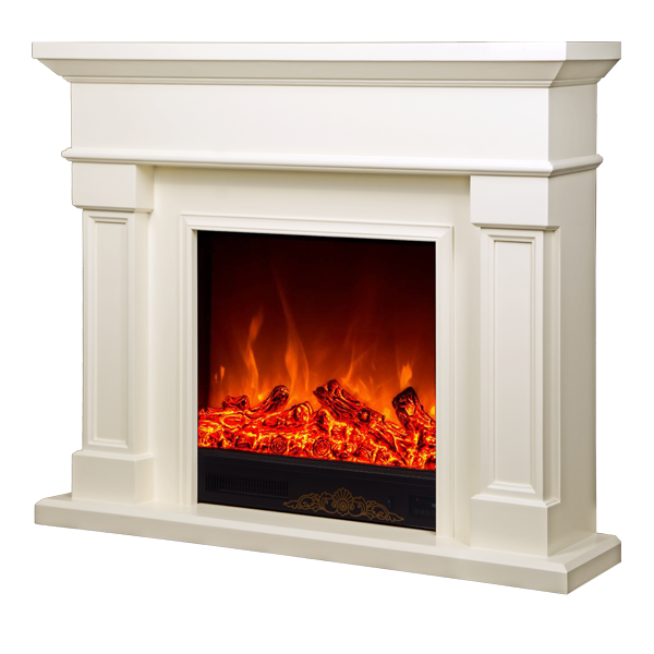 prezzo Camino Elettrico da Pavimento 102x120x33 cm Effetto Fiamma 1500W Palmanova Bianco