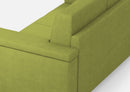 Divano Angolare 6 Posti 286x246x85 cm Marrak in Tessuto Verde