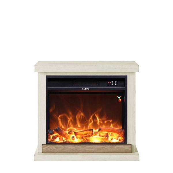 prezzo Camino Elettrico da Pavimento 75x67,8x24,5 cm Effetto Fiamma 1500W Sined Sorano Avorio