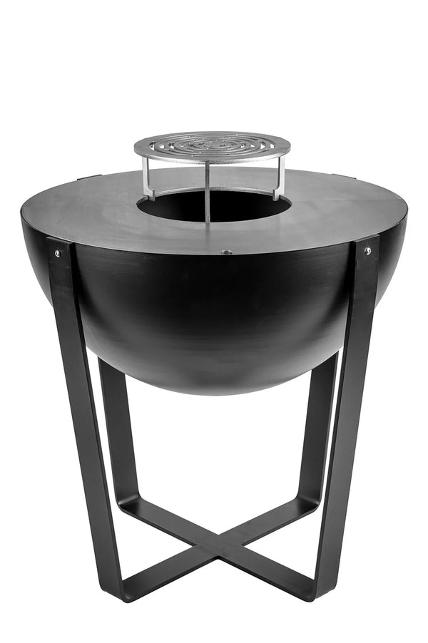online Barbecue a Legna Ø80x80 cm Iris in Acciaio Nero Alta Temperatura