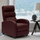 Poltrona Relax Reclinabile Manuale 69x91x102 cm in Similpelle Bordeaux