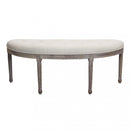 Panca Margi in Tessuto 125x45x48 h cm in Legno Beige