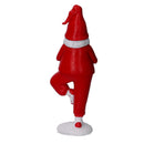 Babbo natale in yoga resina rosso cm 11x8xh31
