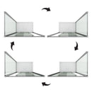 Box Doccia Angolare 1 Anta Scorrevole in Cristallo Opaco 6mm H198 Fosterberg Viborg Duo Varie Misure