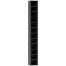 Mobile Libreria Porta CD a 12 Ripiani 21x20x175 cm per 204 CD in MDF e Truciolato Nero      