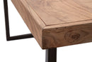 Tavolo da Pranzo Mumbai 175x90x77 cm in Legno di Acacia e in Ferro Marrone e Nero