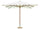 Ombrellone da Giardino 3x2 m Palo Ø48 mm Telo in Polietilene Ecrù