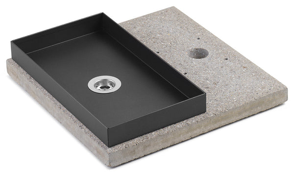 Base con Vaschetta per Fontane con Ghiera Grande 40x40x5 cm in Cemento Belfer 42/BSE/5 Antracite online
